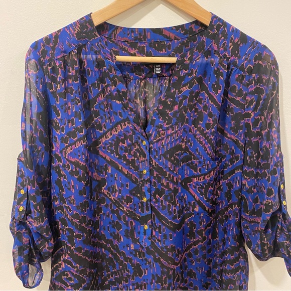 Multicolour sheer top - Picture 3 of 14